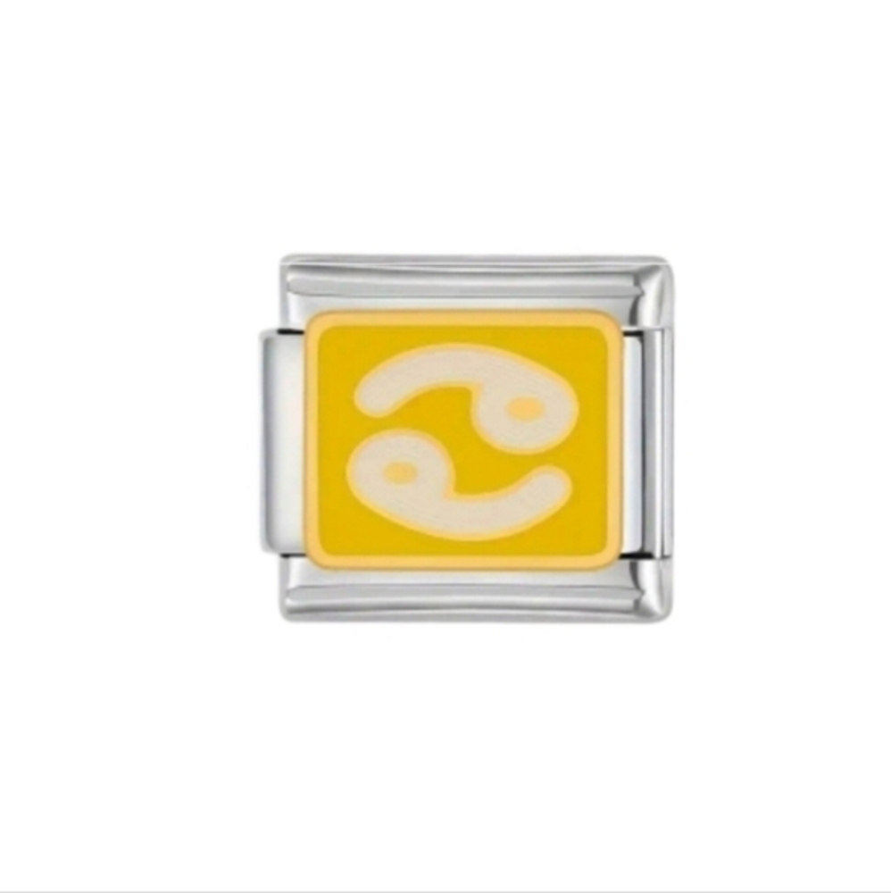 Italian Charmlink Cancer Zodiac Sign for Charm‎ Bracelet 9mm Stainless Steel